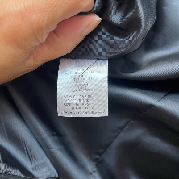 Chaps Boys Black Button Front Suit Jacket Blazer 14 Formal Event Wear Church - Picture 6 of 8